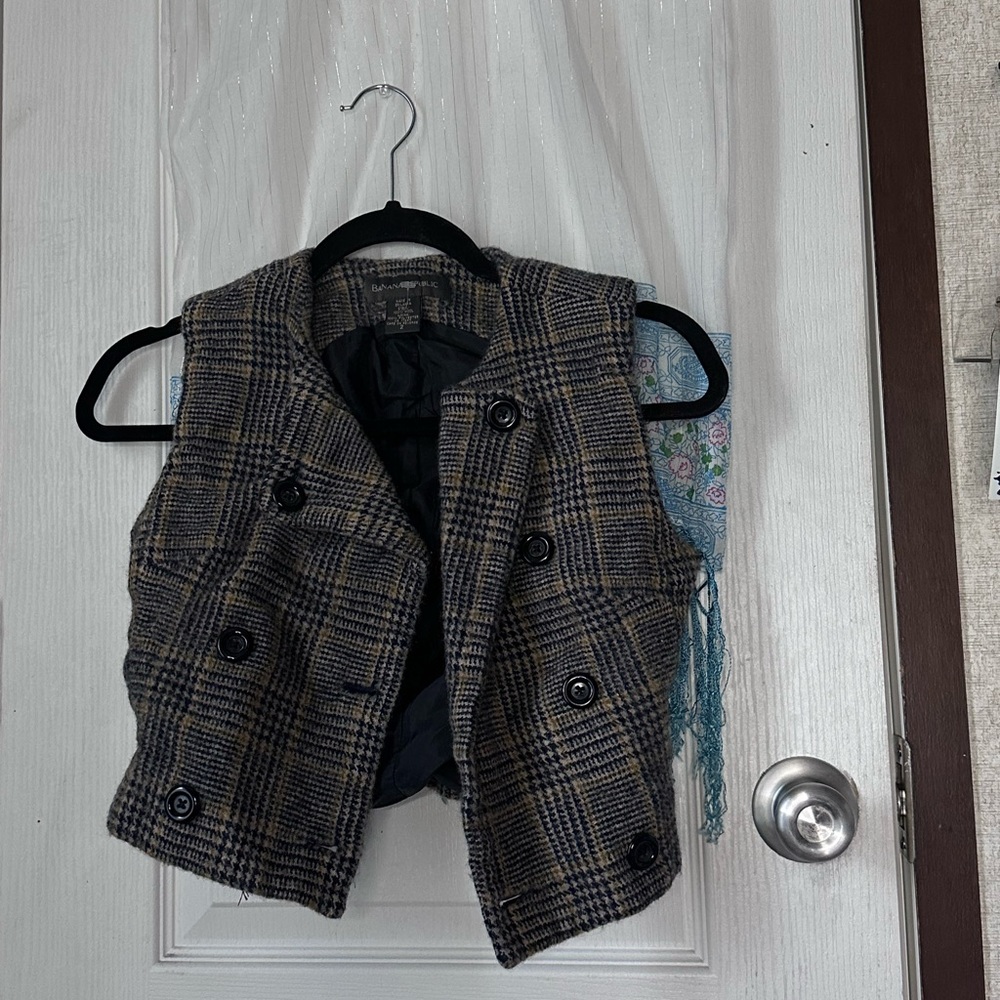 Banana Republic plaid vest